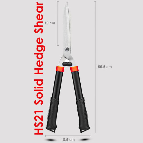HS21 Solid Hedge Shear – 21” Precision-Ground Steel Blades | Ergonomic Design